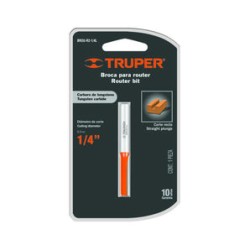 BROCA ROUTER RECTA 2 FILOS 1/4 1 *TRUPER